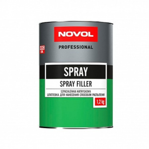 Шпатлёвка жидкая NOVOL SPRAY 0.8л.+ р-р 1201