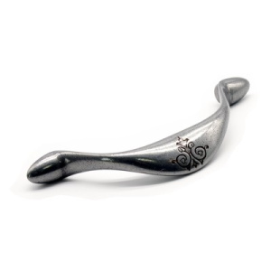 Ручка-скоба Regency с рис. 11.3750.58 глянцевое олово, 96, Metakor