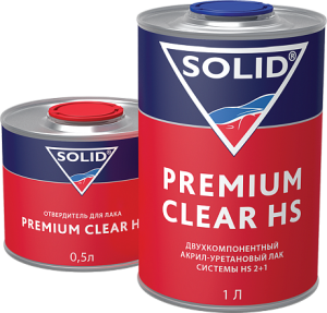 CLB-03.011.1500.SOL/ Двухкомпонентный лак SOLID PREMIUM CLEAR HS 2:1 по 1,5л