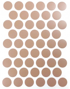 Заглушка самокл. D14 (1 л=50шт) A-2222 VIZON WEISS коричневый лист