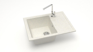 Мойка мат. Модель 150/Q7 (хлопок). карел. камень ZETT led.