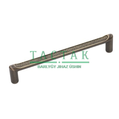 Ручка-скоба Parker Textured 19.4148.99, темная бронза с латунью, 160/172, Metakor
