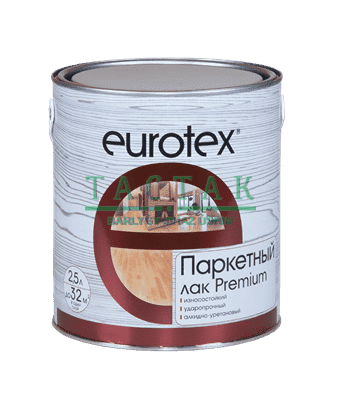 Eurotex-Premium (лак паркетный) полуматовый 0,8 л