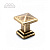 Ручка-кнопка Tower Square 19.4100.68 бронза 35х35, Metakor