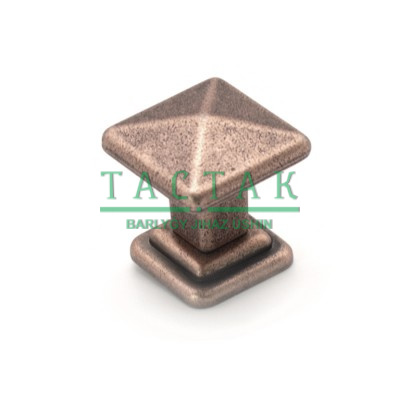 Ручка-кнопка Tower Square 19.4100.50 состаренная мат. медь 35х35, Metakor